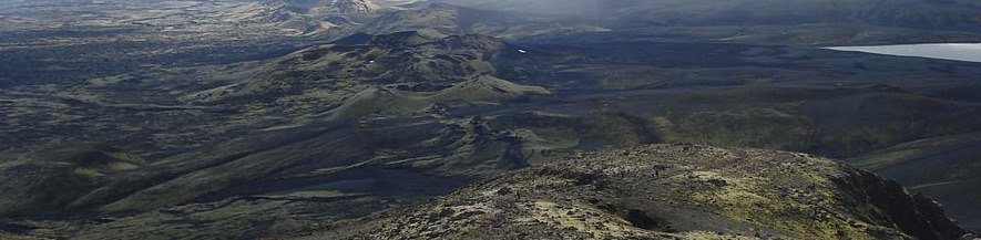 View of the Laki Fissure chain of craters