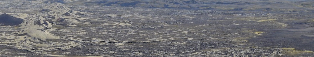 View of the Laki Fissure chain of craters