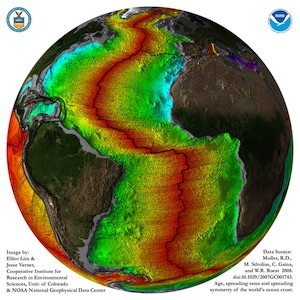 Map of seafloor age [NOAA]