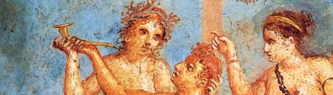 Fresco of banquet scene at Casa dei Casti Amanti